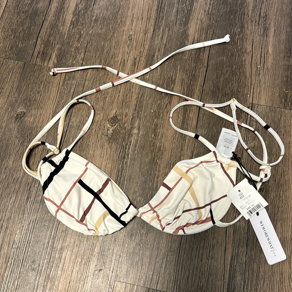 We wore what bikini top nwt sz M